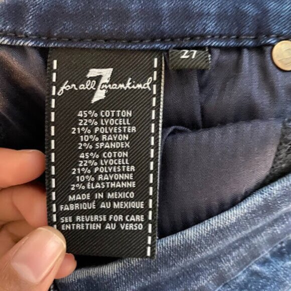 7 for All Mankind Denim “Aubrey” Dark Blue Women's Skinny Jeans Size 27 - Picture 9 of 9